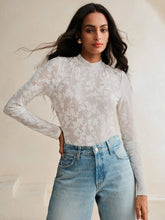 Anewsta Unique Rose Floral Print Elastic Bodysuit